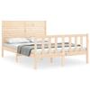 VidaXL Cadre de lit avec tête de lit 140x190 cm bois massif 3193186