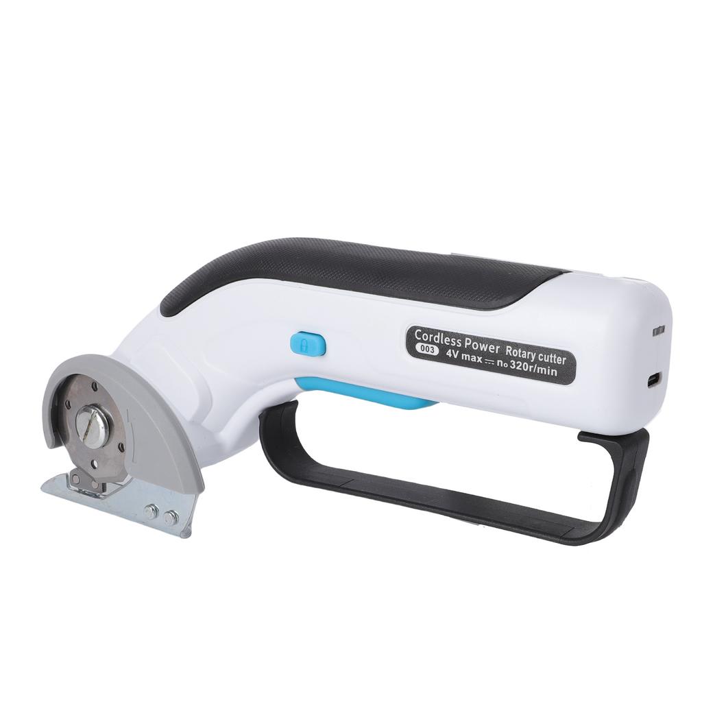 Cordless Electric Scissor with LED Light Handheld Rechargeable Rotary Cardboard Cutter for Fabrics Carpets Sponge