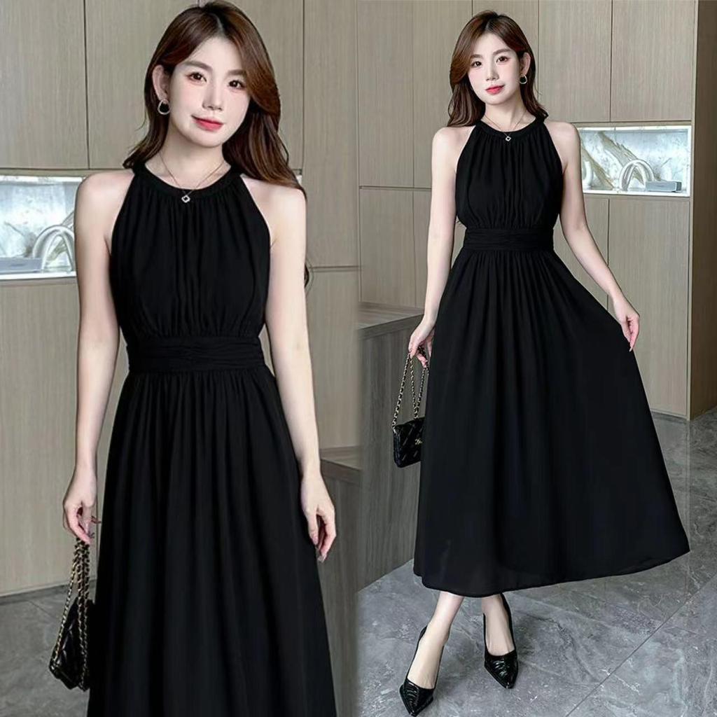 Korean Style Fairy Dress: Hepburn-Inspired, Slimming Mid-Length Skirt