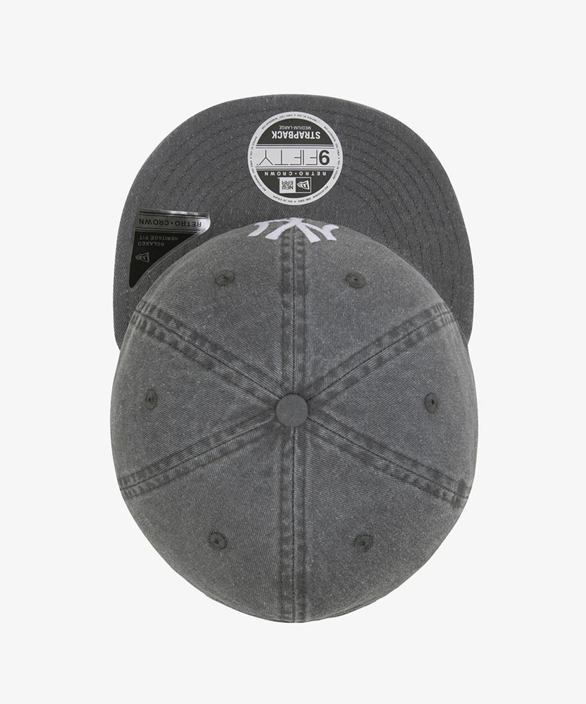 NEW ERA Mlb New York Yankees Pigment Washed Retro Crown Strapback Black