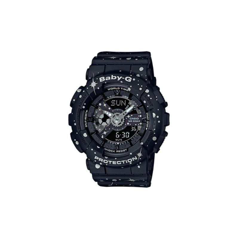

Casio BABY-G Fashionable Retro Street Classic Pointer Dual Display Dial Waterproof Movement Quartz Movement Resin Strap Japanese and BA-110ST-1A чорний