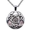 Collana Ciondolo Nodo Celtico Triquetra Stella di Davide Pendente Gioielli Vintage Boho Catena 43cm