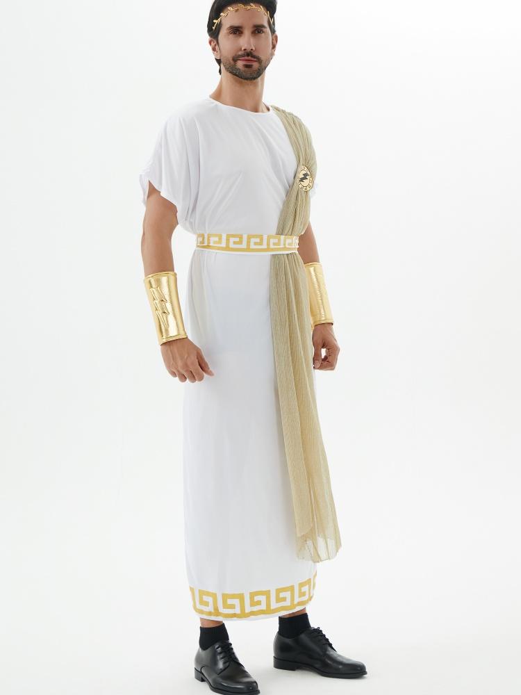 Halloween Cosplay Ancient Greek Gods Zeus Costumes Adult King of Rome Carnival Stage Show Role Play Party Dress