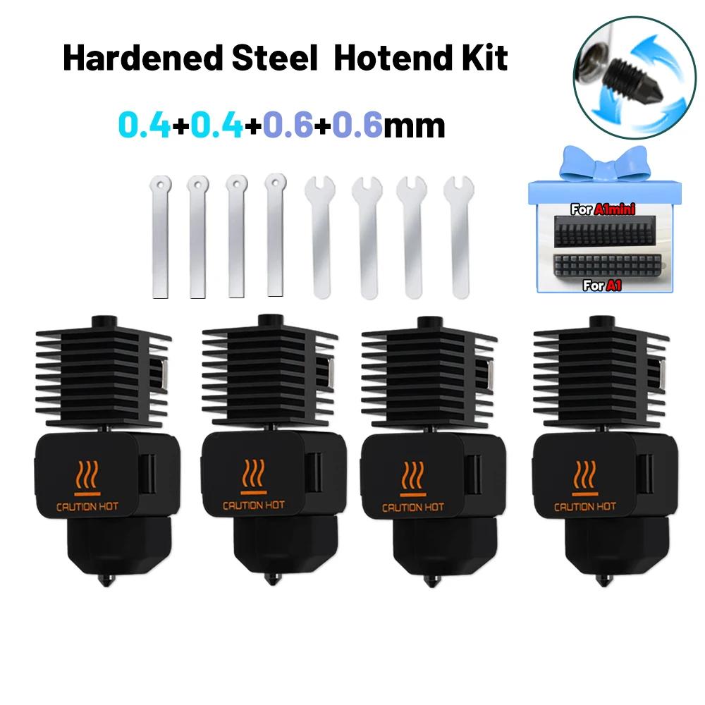 Hotend For Bambu Lab A1 Mini Assembly Hotend Kit 0.2 0.4 0.6 0.8MM Replaceable Nozzle For 3D Printer Bamboo Lab A1/A1mini Hotend