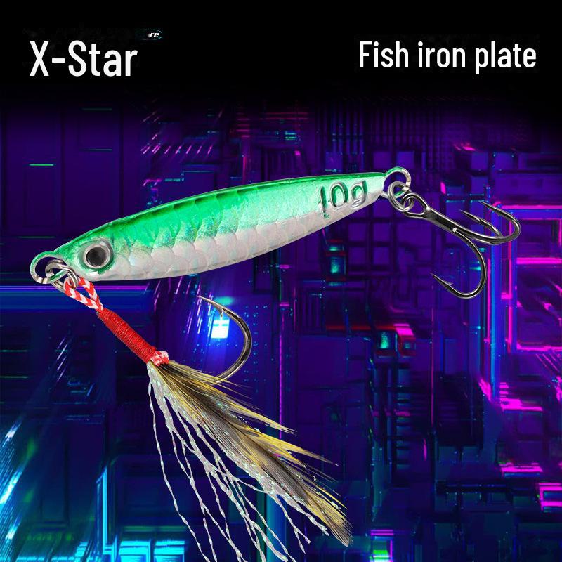 Fish Scale Pattern Long-Distance Iron Plate Lure for Bass, Catfish, and Croaker
