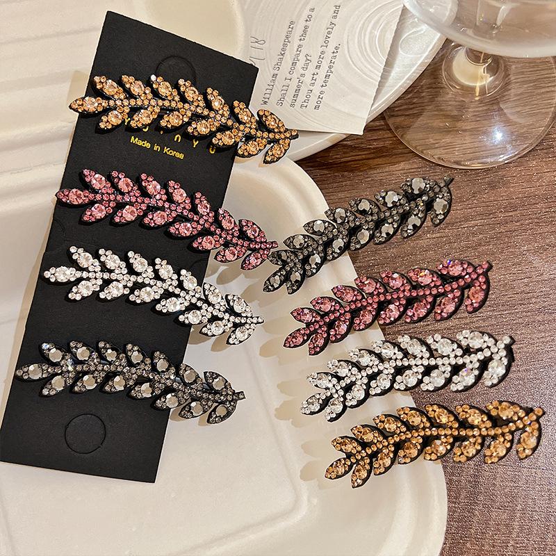 Elegant Hair Accessory Sparkling Hair Clip Trendy Hairpin Shining  Barettes Wheat Shape Hairclip
