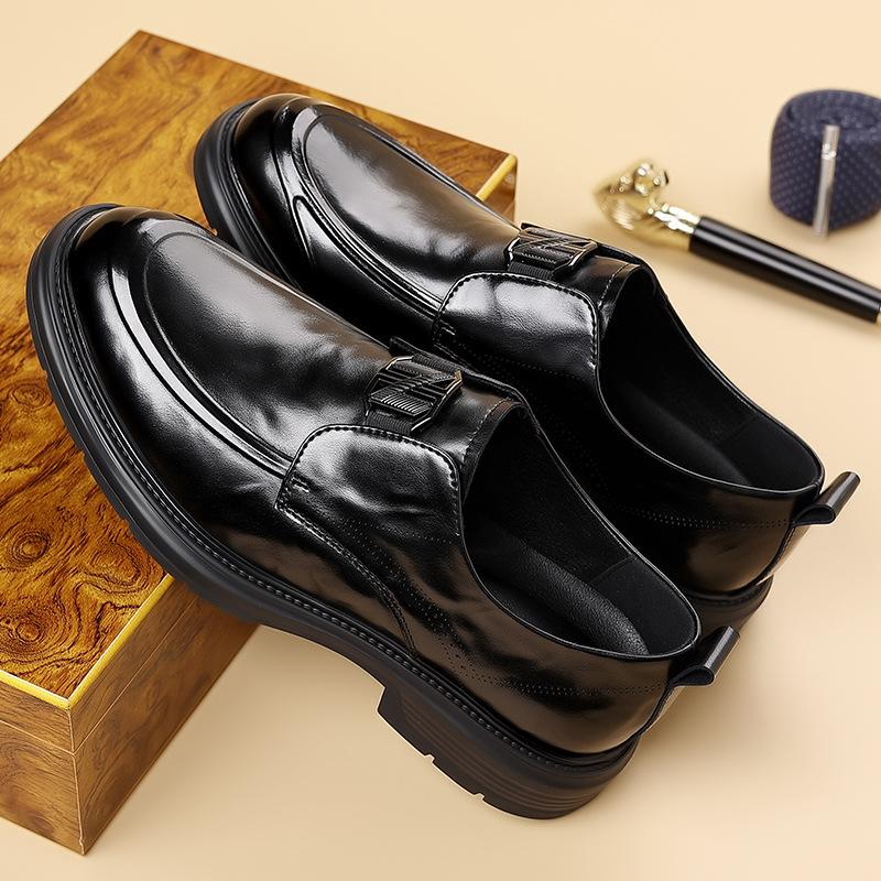 Autumn New Designer Leather Shoes for Men Soft Sole Fashion Casual Shoes Male High Quality Solid Color Dress Shoe Man