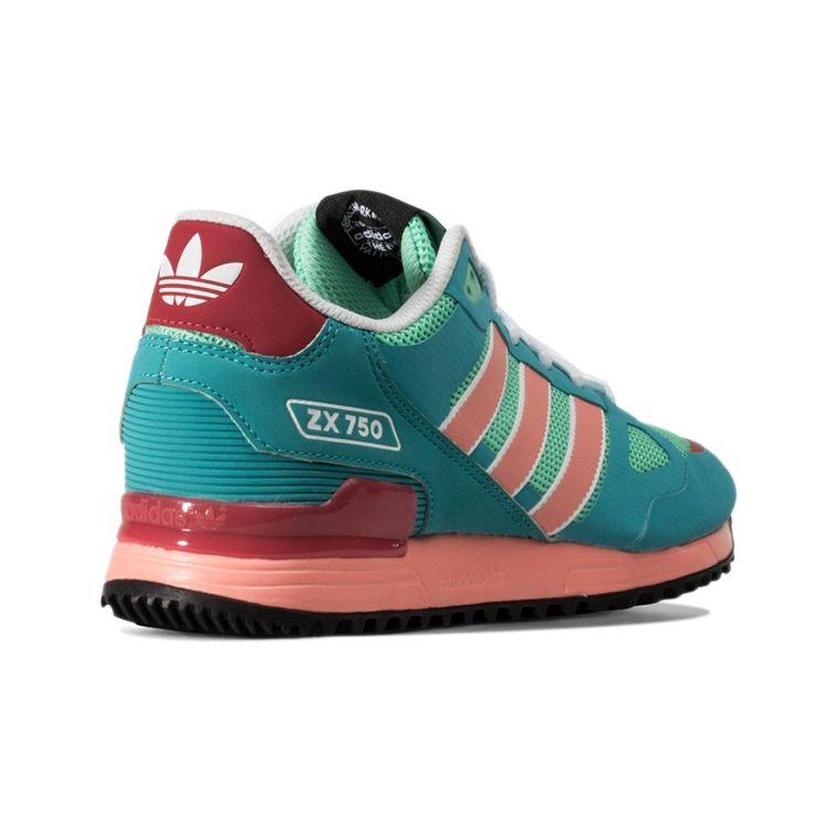 Adidas Originals ZX 750 Άνετα Παπούτσια Lifestyle Χαμηλού Προφίλ Γυναικεία αθλητικά παπούτσια Τυρκουάζ AQ3348