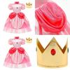 Adorable Princess Peach Dress Costume For Kids Perfect For Halloween And Role Play