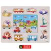 Wooden 3D Educational Grasping Board & Puzzle for Children: Animal & Fruit Theme Cognitive Toy