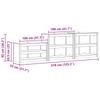 Outdoor Kitchen Cabinet with Shelf MEPPEL 3 Pieces Natural Douglas Fir