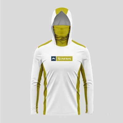 SIMMS 2024 Men's UV Protection Hooded Fishing Shirt with Sun Mask
