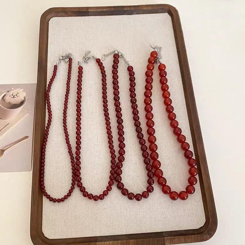 Colier cu mărgele în stil vintage Colier cu lungime reglabilă Bijuterii pentru gât la modă și elegantă Cadou pentru femei fete