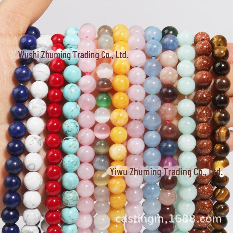 Zhuming Ochi de Tigru Natural și Turcoaz Albastru Mărgele Libere pentru Bijuterii DIY - Material de Împletit Brățară și Colier