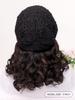 1 Middle-aged and Elderly Hat Wig, Winter Fashion Beret, Short Roll Hat Wig