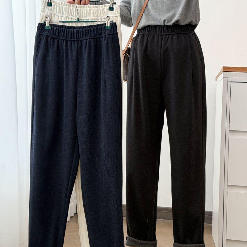 

E2 Plus Size Women s Spring 2026 Korean Style High Waist Casual Slimming Pants 3XL (recommended 75-90 kg) чорний