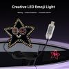 Car Star Window Lamp LED Decorative Lamp Creative No-wiring Love Heart Online Celebrity Rear Window Expression Lamp
