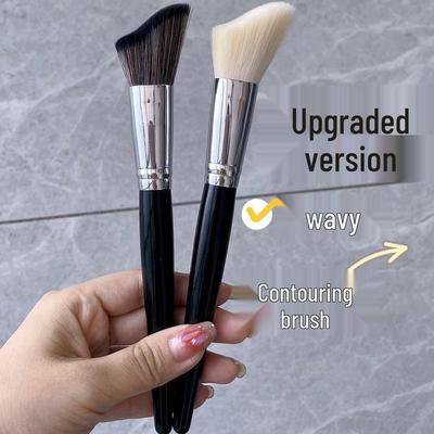 Portable Angled Contour Brush for Beginners - Wavy Side Face and Shadow Brush