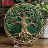 Vintage Tin Sign Wall Art Magic Life Tree Mandala Metal Decor