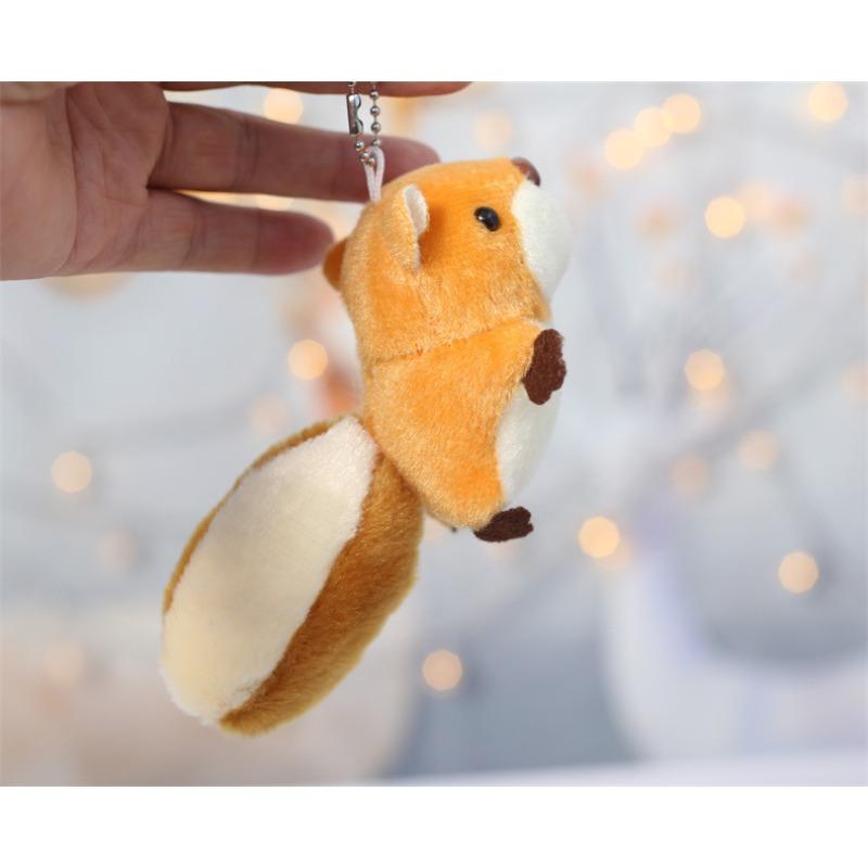 Cute Cute Big Tail Little Squirrel Plush Toy Doll Pendant Doll Keychain Bag Hanging Ornament Doll