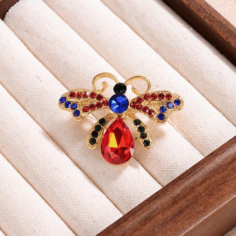 

Брошь-пчела в стиле ретро класса люкс со стразами - Модная булавка для женской одежды 18K Gold Coating