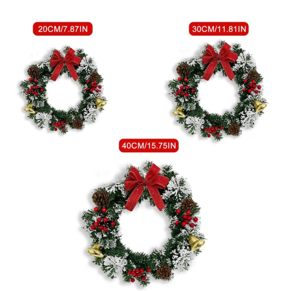 Red Berry Christmas Wreath 20/30/40cm Window Hanging Decor Pendant Xmas Tree Garland  Shopping Mall