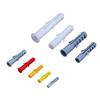Gray 6x30mm Capless Fish-Shaped Plastic Expansion Tube Screw Plug with Rubber Pellet - New Style