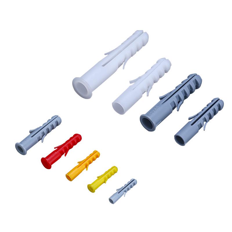 Gray 6x30mm Capless Fish-Shaped Plastic Expansion Tube Screw Plug with Rubber Pellet - New Style