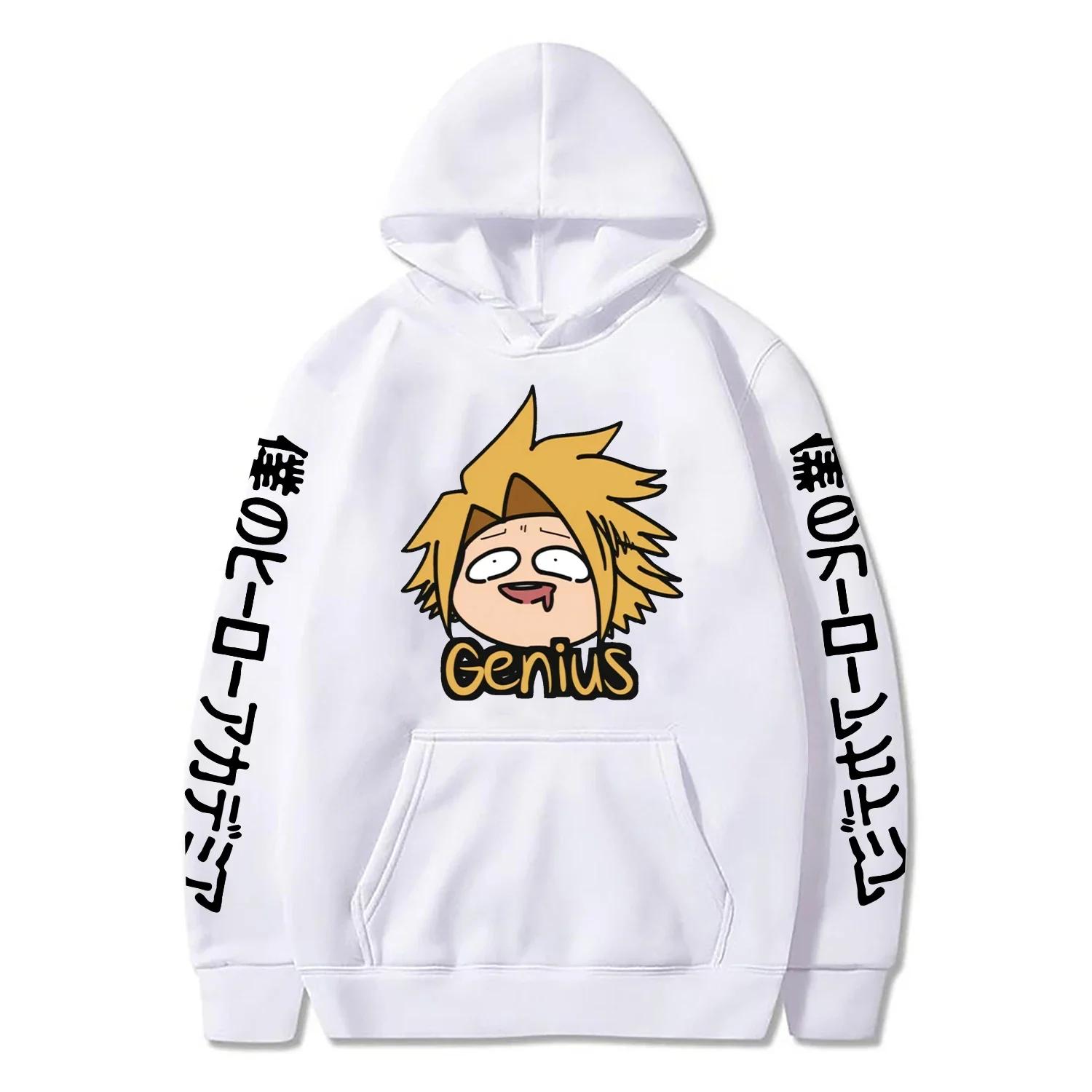 

Anime My Hero Academia Kaminari Denki Hoodies Men Winter Long Sleeve Streetwear Kawaii Cartoon Sweatshirts S