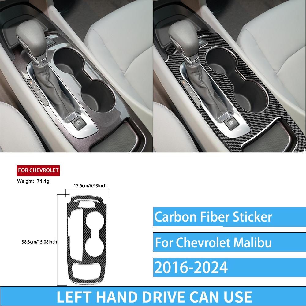 Carbon Fiber Car Accessories Gear Shift Dashboard Air Vent Interior Cover Trim Modified Sticker For Chevrolet Malibu 2016-2024