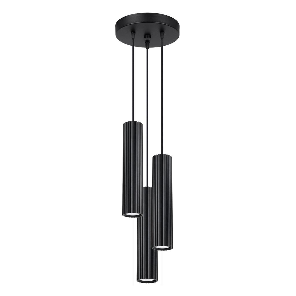 Carbon pendant lamp 3P black