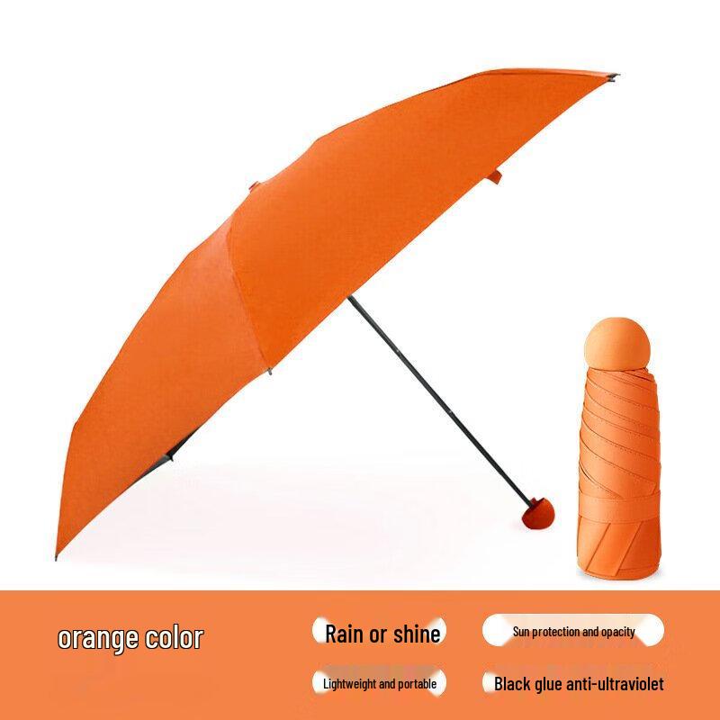 YICAI 5-Fold Compact Portable Sun & Rain Umbrella (2-Pack)