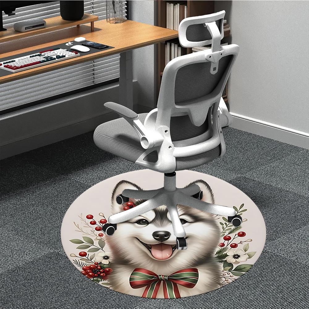 

1pc Puppy Holiday Carpet for Office, Non-slip, Soft and Durable Office Rug, Perfect for Office yy260128055 80cm by 80cm