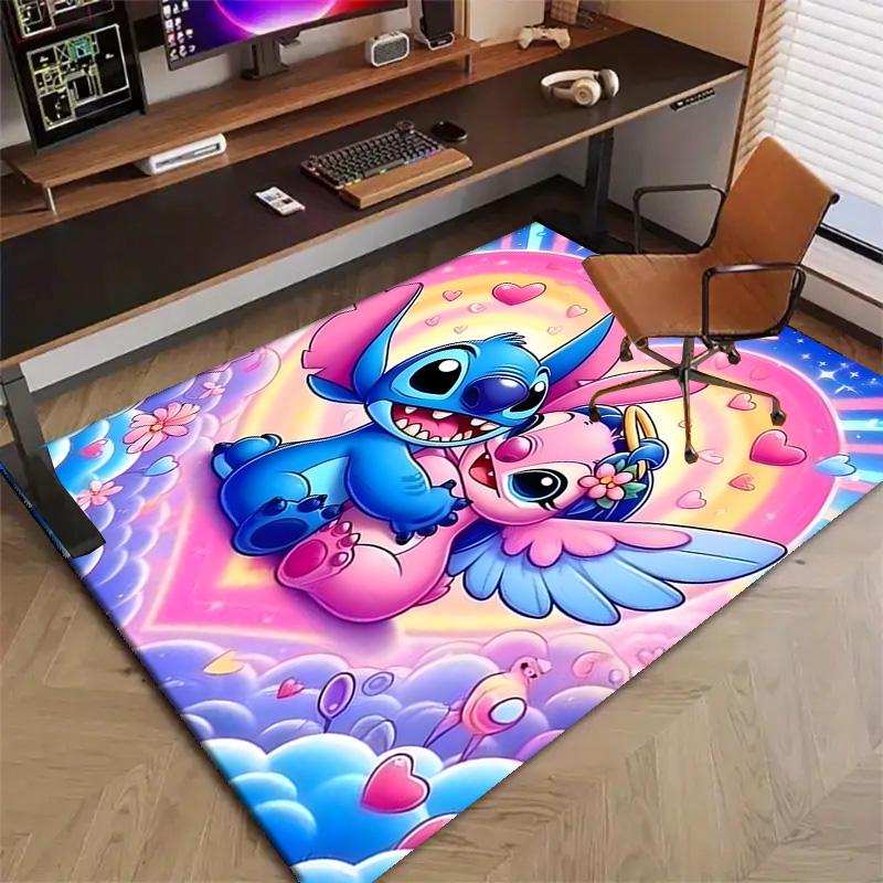 1pc S-Stitch Design Printed Area Rug Carpet for Bedroom Living Room Home Decor Rugs Mat Non Slip Mat Rug for Bedside