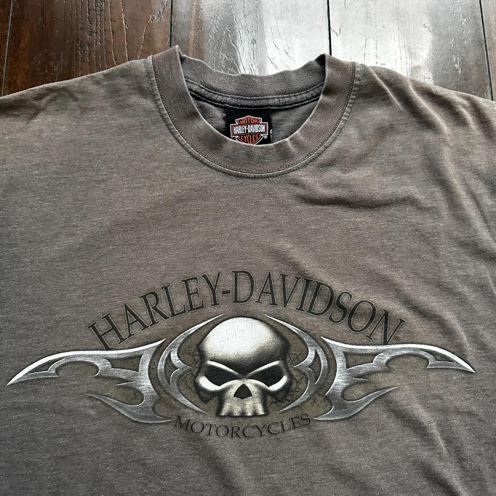 

Harley Davidson USA Motorcycle Vintage Style T Shirt Skull Y2K Toy Story 4XL