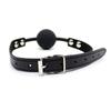 Smooth Silicone Ball Gag 4cm Adjustable Black