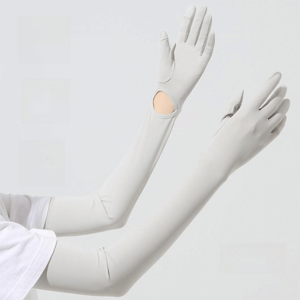 Breathable UV Protection Sun Protection Gloves Long Gloves Touchscreen Ice Silk Sleeve Ice Silk Bicycle Gloves Driving