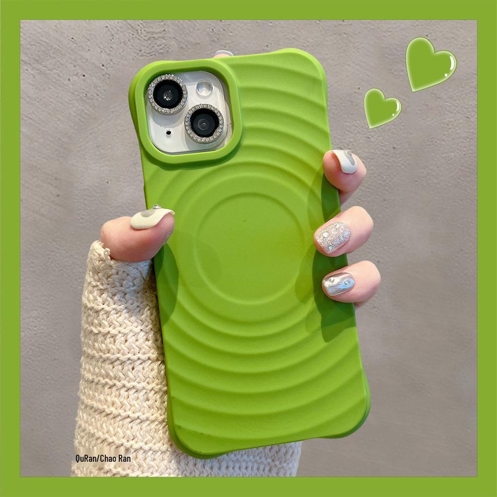Apple 17 Pro Max Liquid Silicone Magnetic Wave Pattern iPhone 16 Protective Case