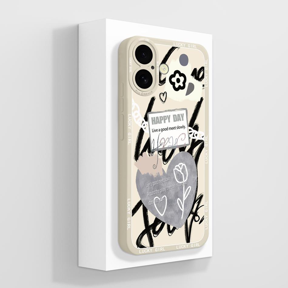 Cute Panda Case For iPhone 16 /16Plus/16Pro/16ProMax iPhone16+ Back Cover Sof Liquid Silicone Full Protection Bumper Funda Coque