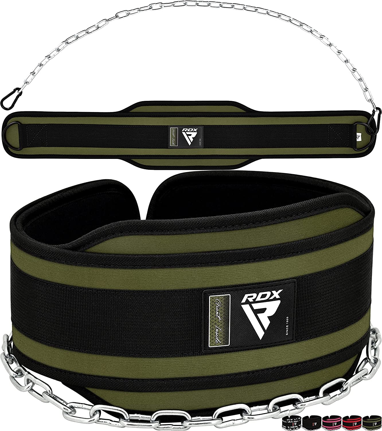 

RDX Dipping Belt Training Weight Belt with Chain for and Weighted for Men and [Improve Efficiency] Chin-Ups, Dips, Squats, Pull-Ups, Women, WDB-T7
