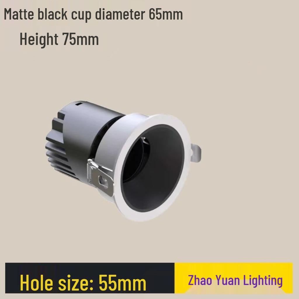 Adjustable Angle Anti-Glare Recessed Spotlight for Guest Rooms and Corridors