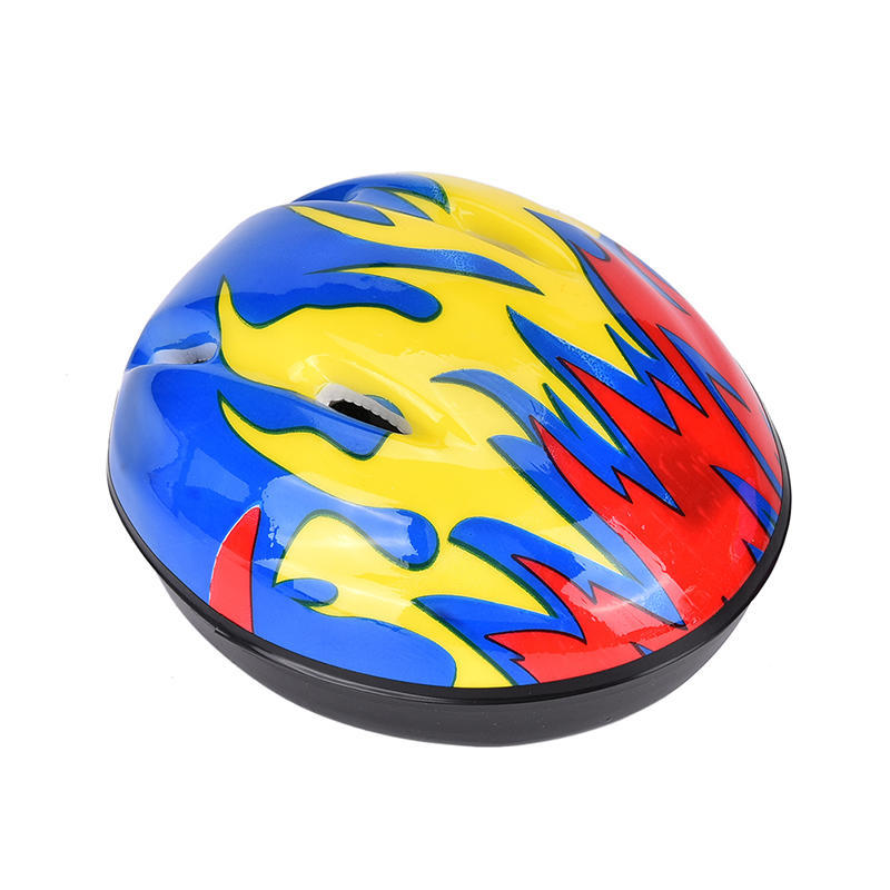 Buy Practical Three Color Type Roller Skate Helmet Flame 4 Hole Foam