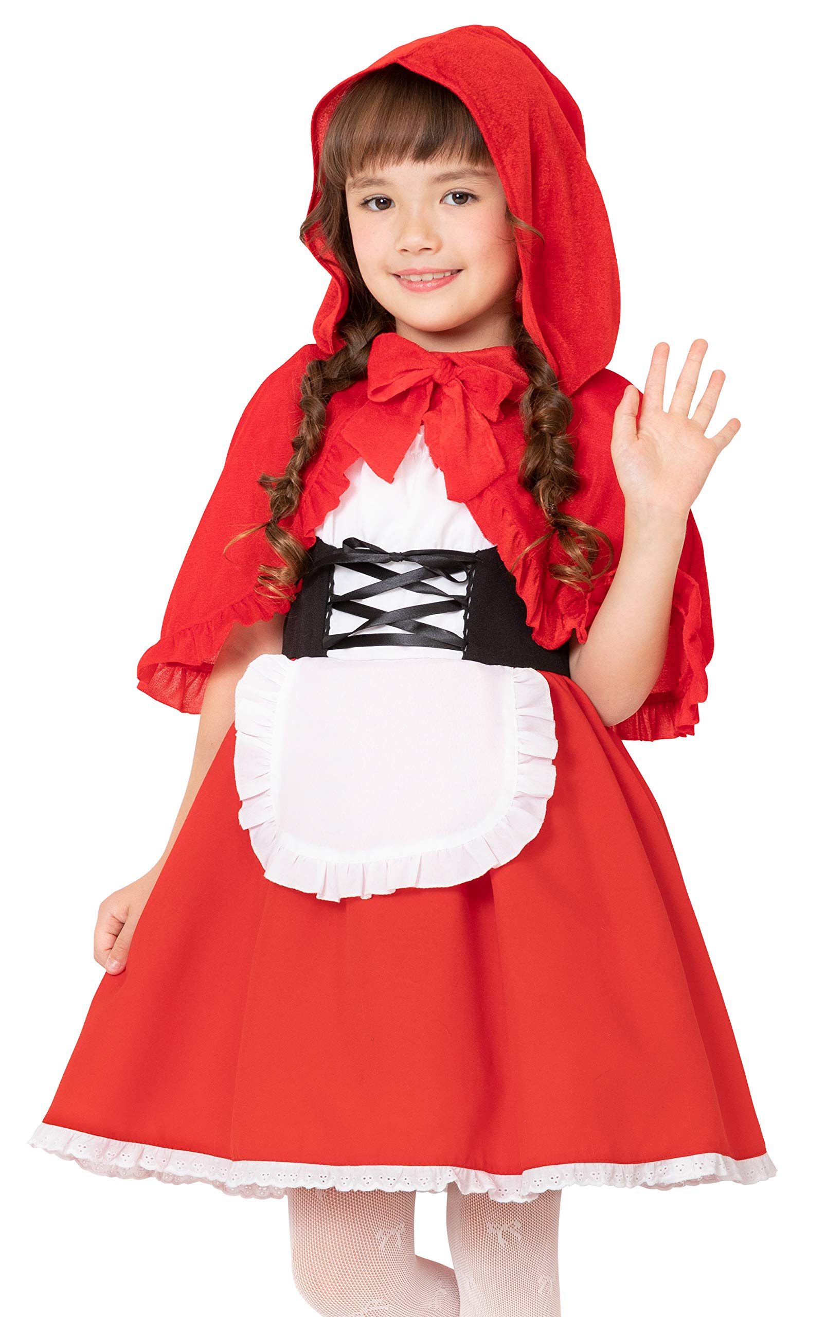 

Clearstone Little Red Hood Cosplay Halloween Costume for 140cm Red Kids, Girls,