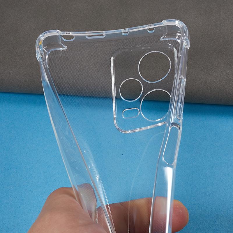 TPU Shell for Xiaomi Redmi Note 12 Pro+ 5G Reinforced Corners Anti-drop Cover Transparent Phone Case