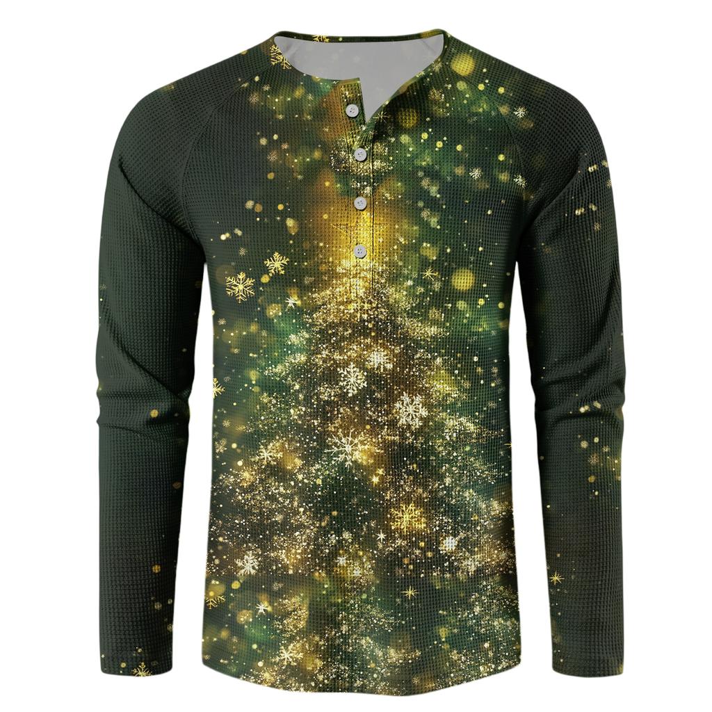 Men's Loose Casual Button Down Collar Long Sleeve Top