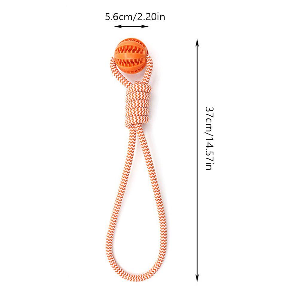 Bite-resistant Dog Slow Feeder Ball Pet Tooth Cleaning Relieve Boredom Interactive Pet Toys Playing Training Rope Knot Dog Toys