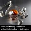 Stainless Steel Whiskey Stone Set By Reusable Ice Cubes for Cooling Wine Drinks Beverage Freezer ice Tongs bar Accessories