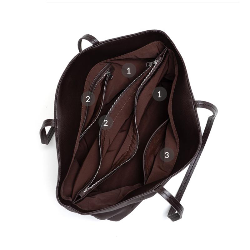 2026 Hot Winter New Women Genuine Cowhide Tote Bag Large Capacity Versatile Daily Commuter Handbag Fashion Single Shoulder Crossbody Bag