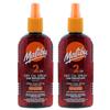 Malibu Dry Oil Spray SPF2 Tanning Oil 200ml X2pcs