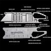 Titanium Alloy Utility Knife Multi-function Tool EDC Portable Outdoor Sliding Blade Knife Metal Ruler Bottle Opener